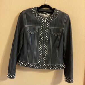 Beautiful Escada Blue Jean Jacket size 40 = size 10 $199